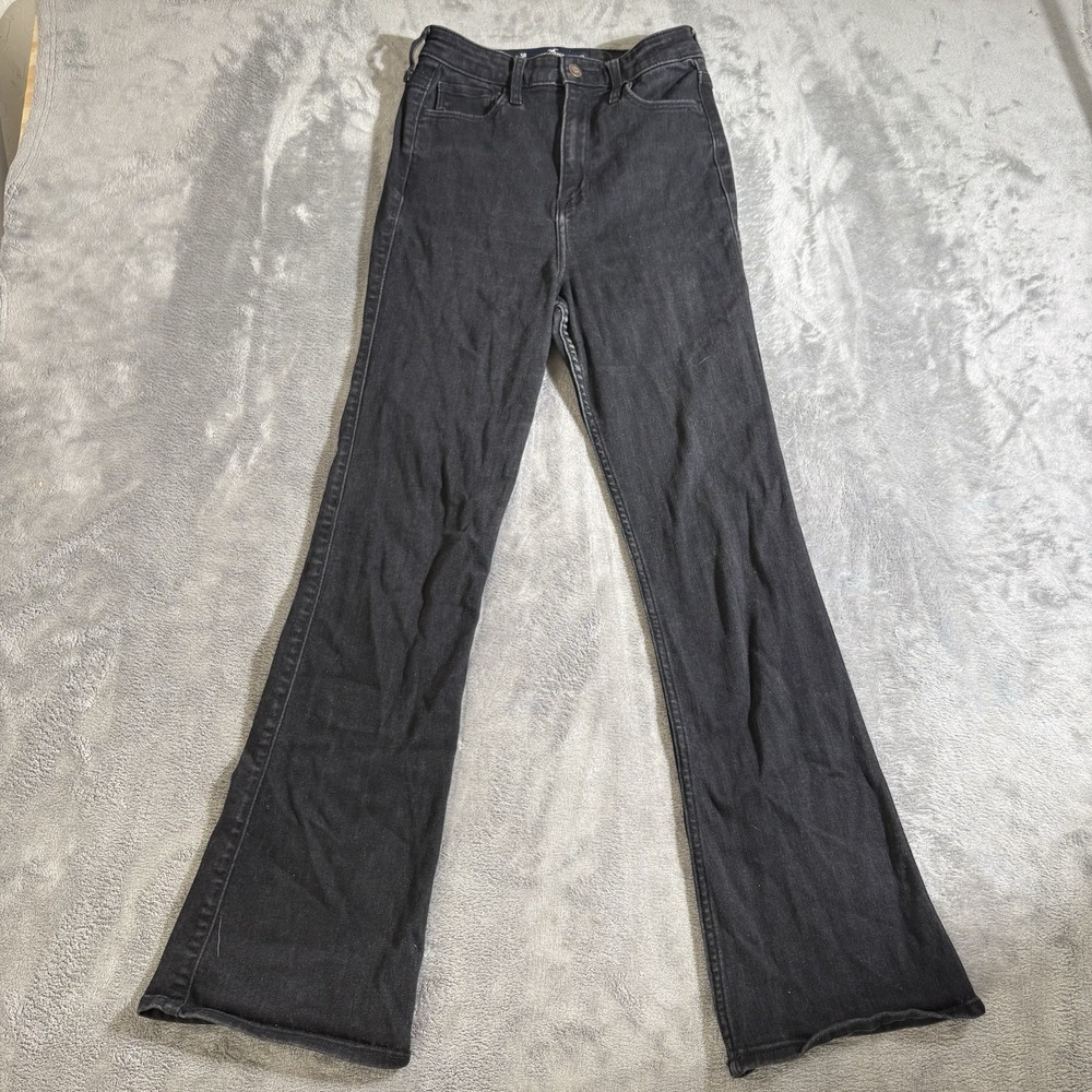 Hollister Highest Rise Soft Stretch Dark Wash Black Jeans 5R 27x31
